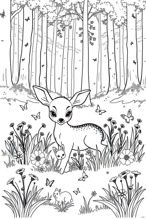entspannendes Baby Natur Ausmalbild