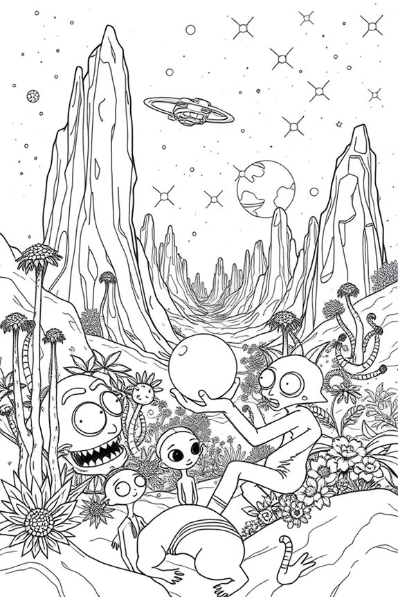 Rick und Morty Ausmalbild