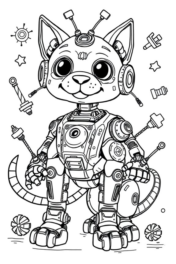 Roboter Tier Ausmalbild
