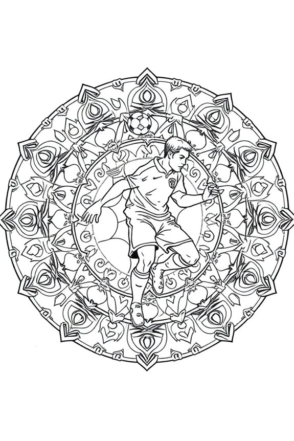 Ronaldo Mandala Ausmalbild