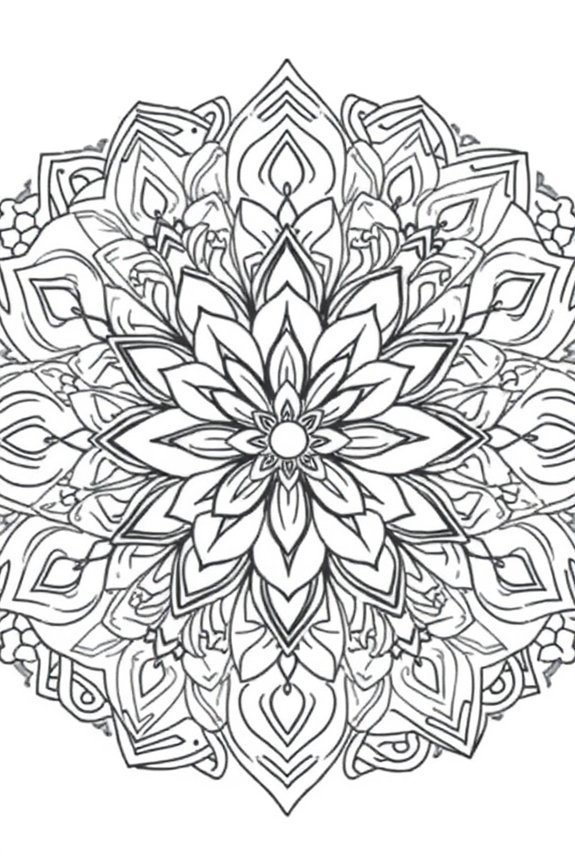 Sakura Blüten Mandala Ausmalbild