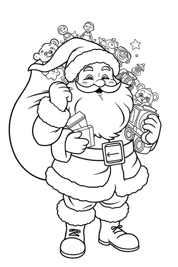 Weihnachtsmann Ausmalbild