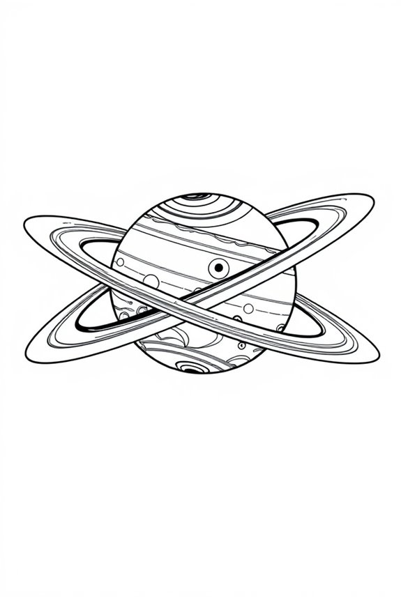 Saturn Ausmalbild herunterladen