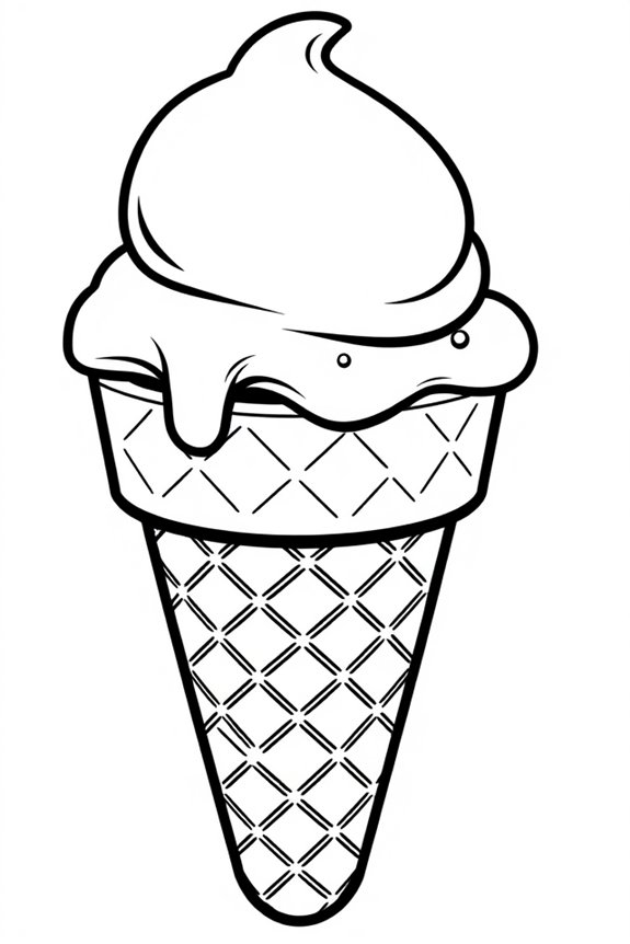 einfache Eiscreme zum Ausmalen