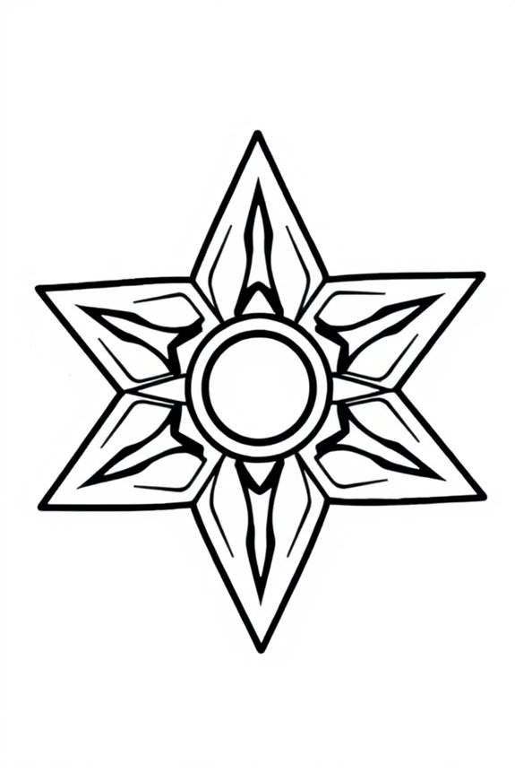 einfache Shuriken-Ausmalvorlage