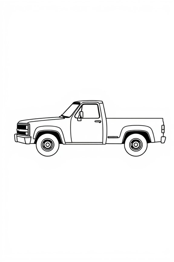 einfache LKW-Ausmalvorlage
