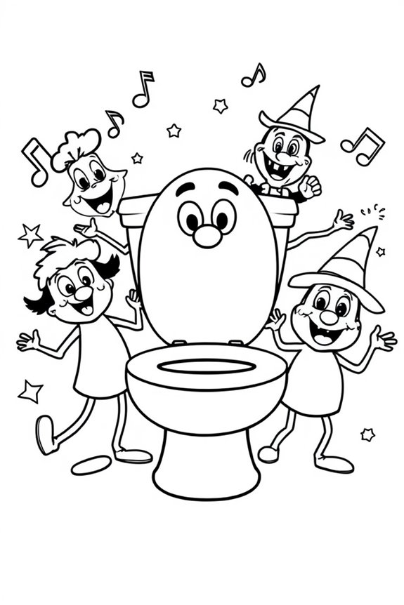 Skibidi Toilette Ausmalbild