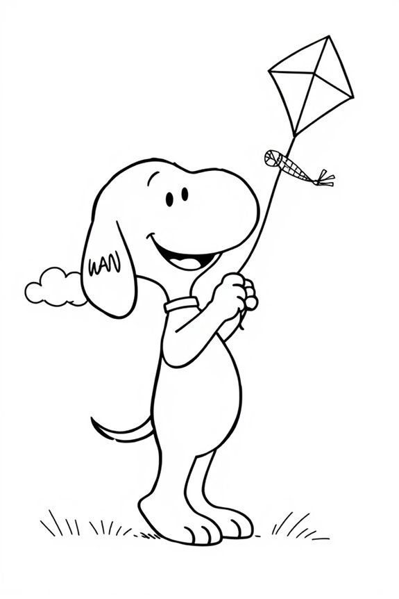 Snoopy Drachen Ausmalbild