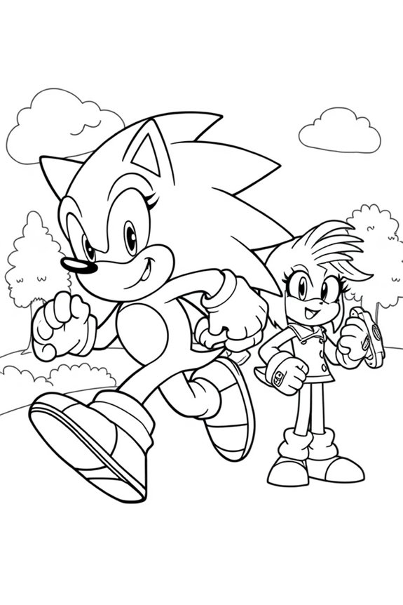Sonic Ausmalvorlage herunterladen