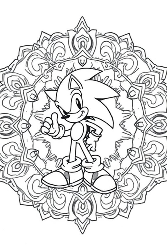 Sonic Mandala Ausmalbild