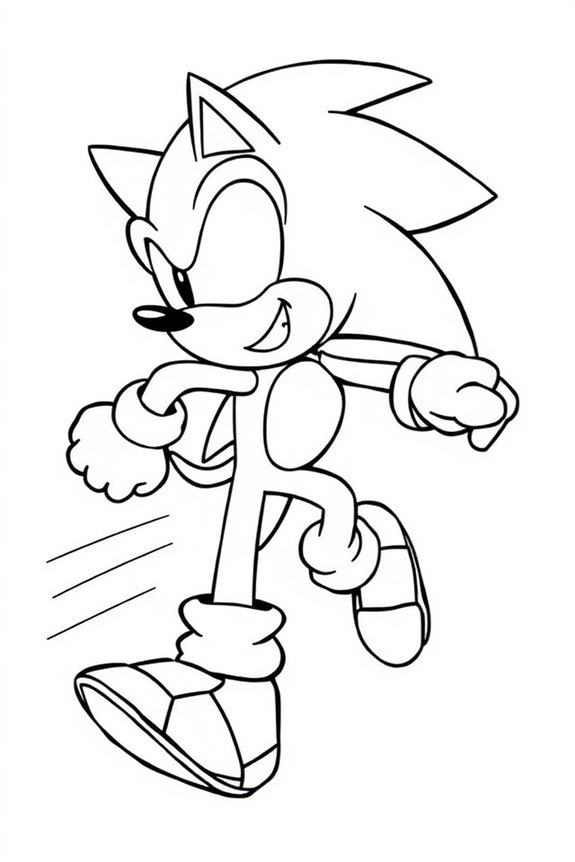 Sonic der Igel Ausmalbild