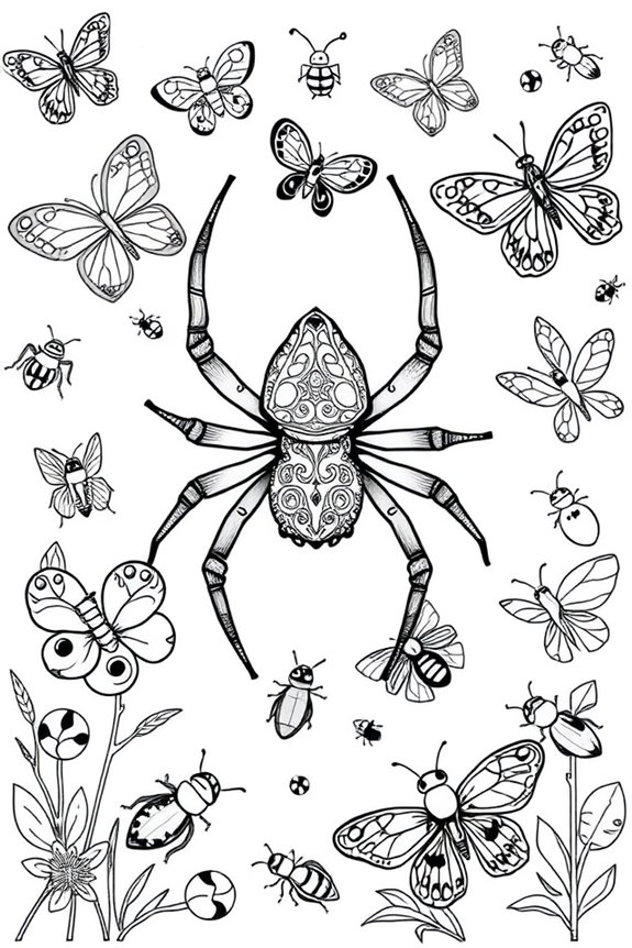 Spinnen- und Insektenmalerei