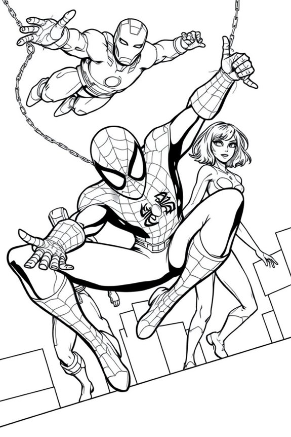 Spider-Man Ausmalbild herunterladen