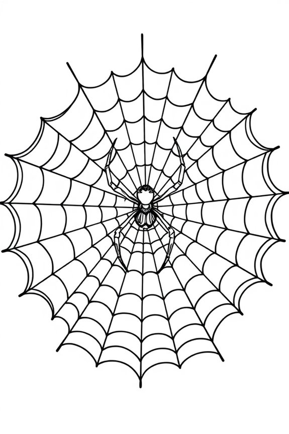 Spinnennetz Ausmalbild