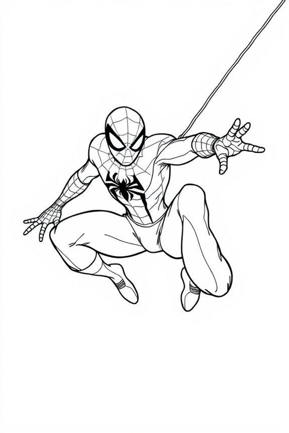 Spiderman Ausmalbild herunterladen