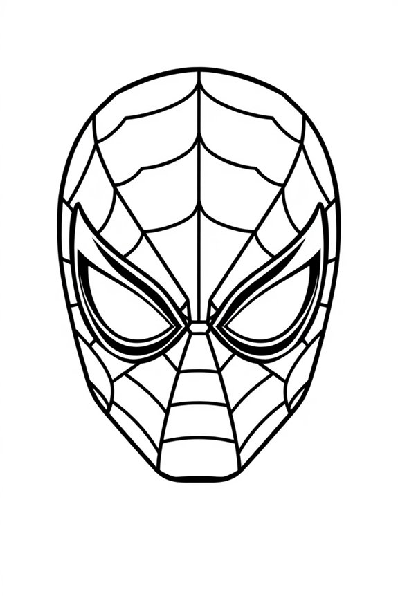 Spiderman-Maske Ausmalbild