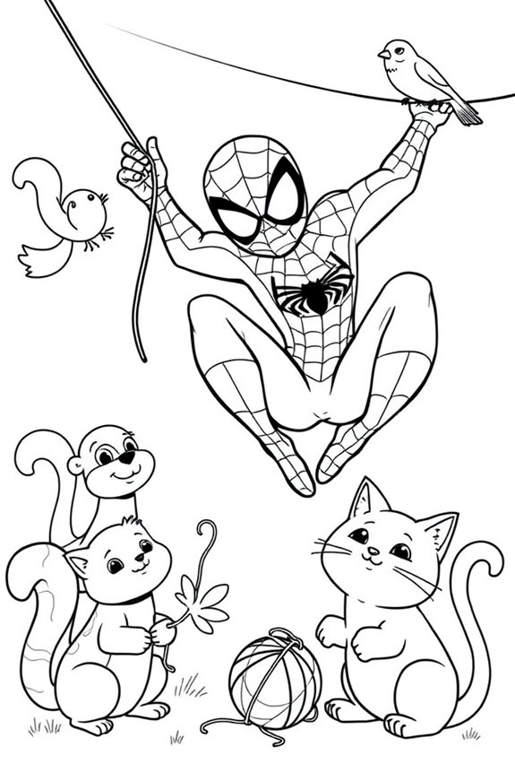 Spidey Tier Malvorlage