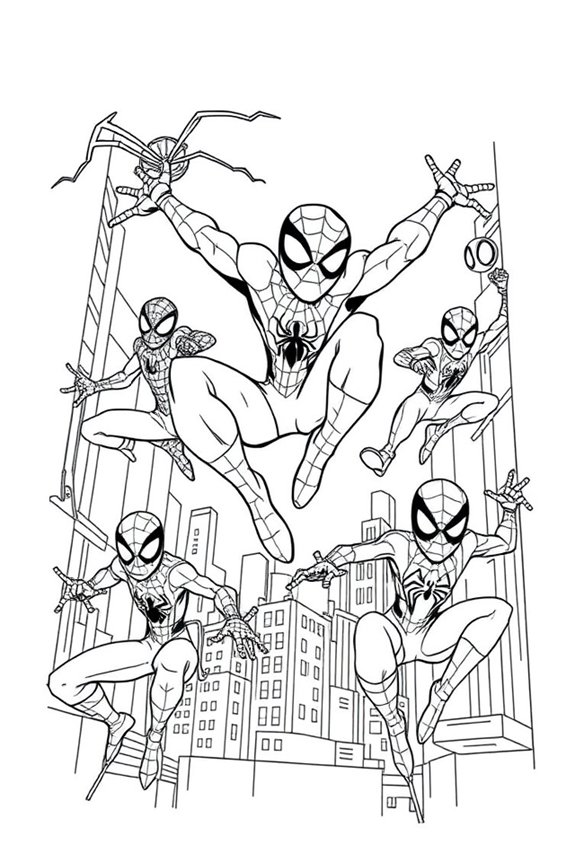 Spidey Ausmalbild herunterladen