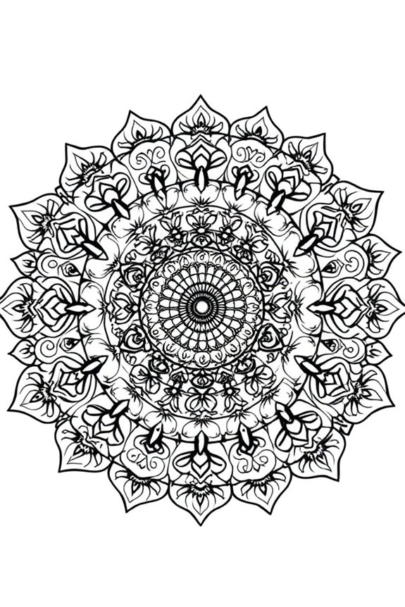 Spiralwirbel Mandala Ausmalbild