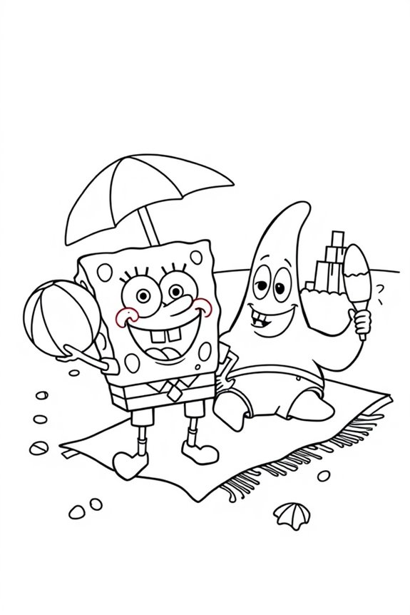 SpongeBob und Patrick Ausmalbild