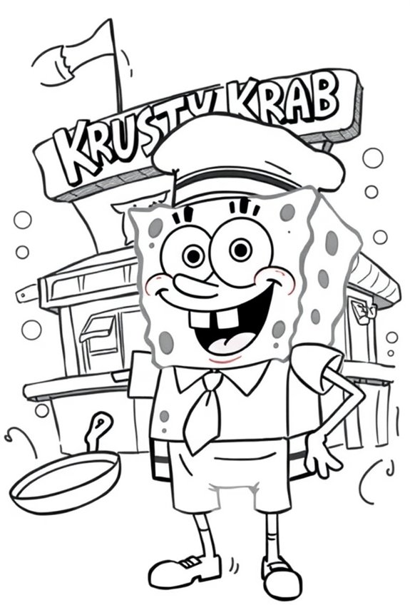 Spongebob Ausmalbild herunterladen