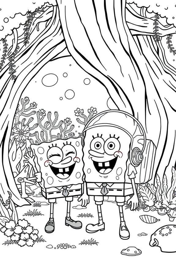 Spongebob Ausmalbild herunterladen