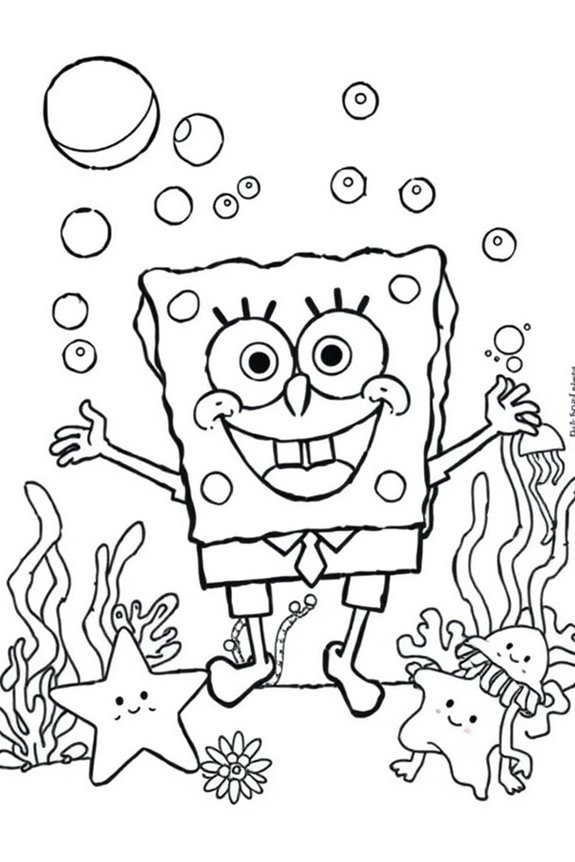 SpongeBob Unterwasser-Ausmalbild