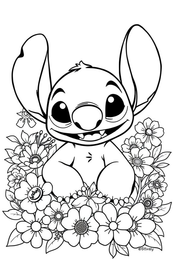 Stitch Ausmalbild herunterladen