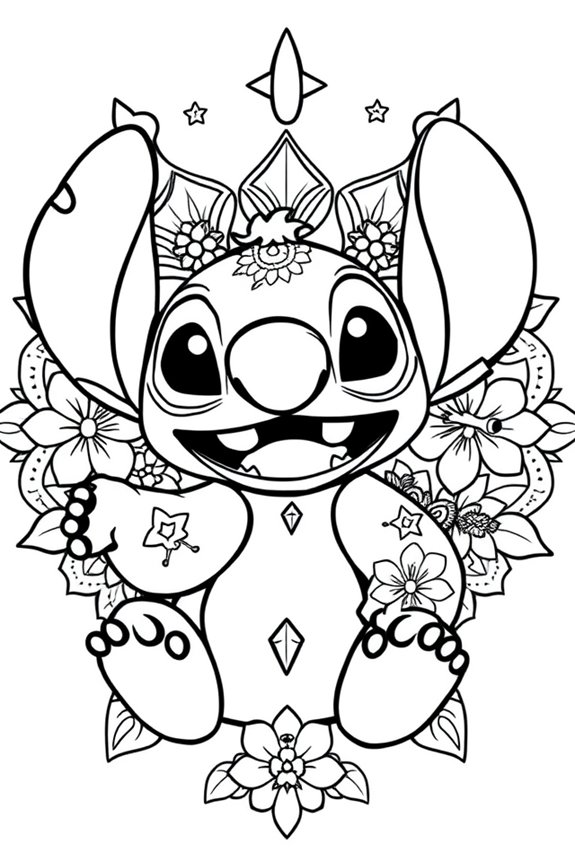 Stich Mandala Ausmalbild