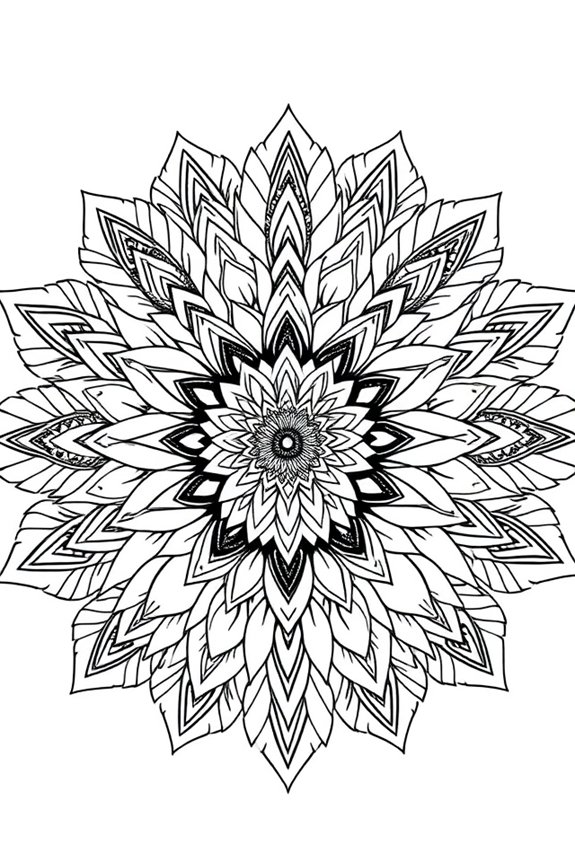 Sonnenblumen-Mandala-Ausmalbild