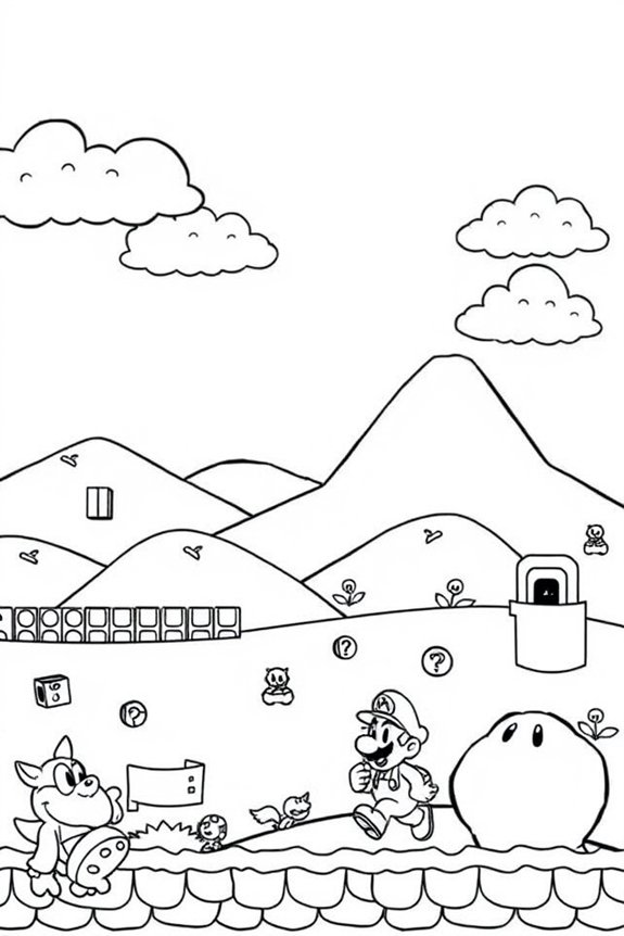 Super Mario Ausmalbild