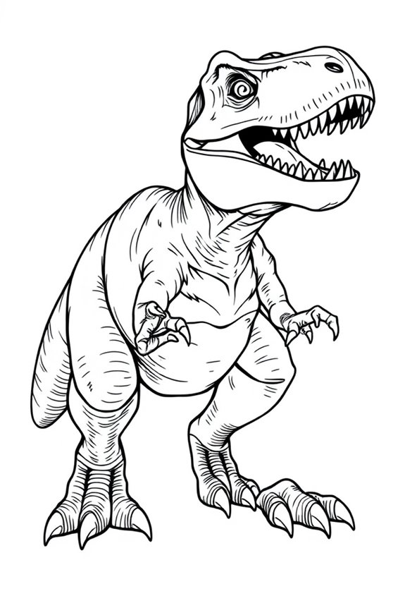 T-Rex Ausmalbild herunterladen