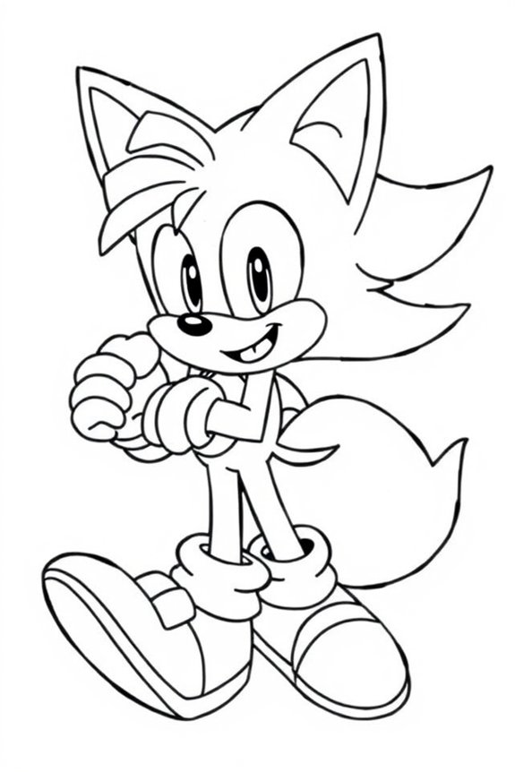 Tails der Fuchs Ausmalbild