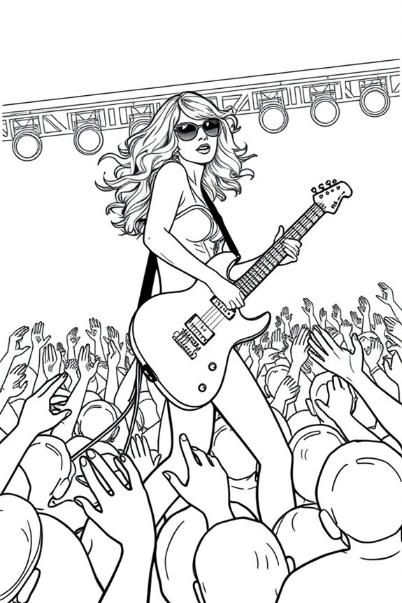 Taylor Swift Konzert Ausmalbild