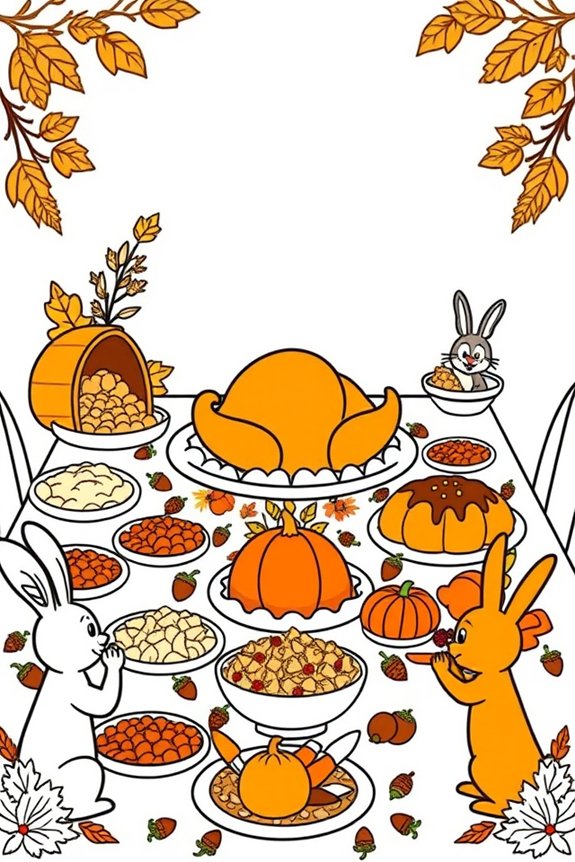 Thanksgiving Ausmalbild herunterladen
