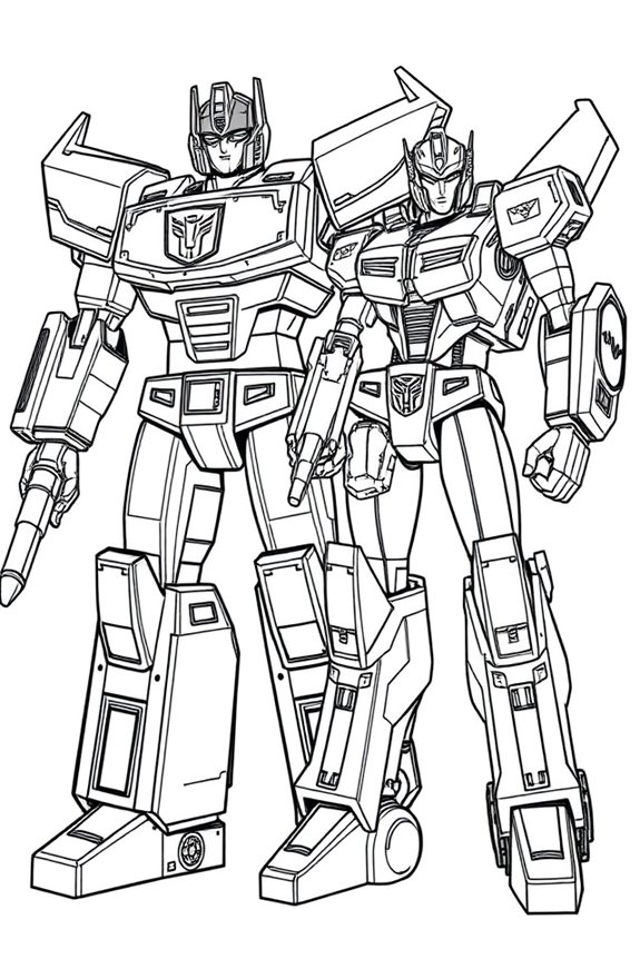 Transformers Ausmalbild herunterladen