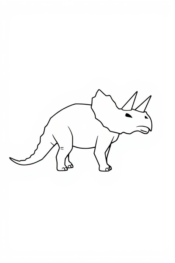 Triceratops Ausmalbild herunterladen