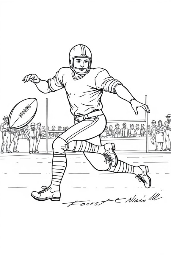 Vintage Fußball Ausmalbild