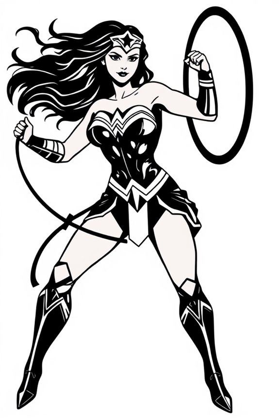 Wonder Woman Silhouette Ausmalbild
