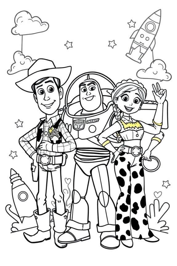 Woody und Freunde Malvorlage